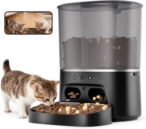 Dispensador de Comida para Perros de 8L con Temporizador, Alimentador Automático Inteligente para Mascotas con WiFi 5G, Cámara HD de 1080P, 2 Tazones, Audio Bidireccional, Control por Aplicación - Product Image 1