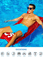 Shorts de bain pour hommes à séchage rapide et respirants, coupe décontractée, avec cordon de serrage personnalisé, couleur unie, technique, imperméable, vente en gros usine
