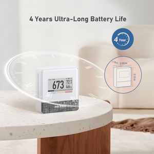 잉크버드 IAM-T1 스마트 실내 공기질 모니터, 전자잉크 디스플레이, 가정 및 사무실용 CO2 레벨 표시 - Product Image 5