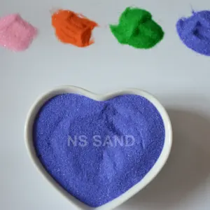 Sable coloré rose rouge orange jaune vert bleu violet pour bac à sable en vrac d'art de sable d'artisanat