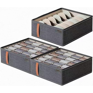 Hot Sell Wardrobe Underwear Organizer Foldable Panties Socks Bra Storage Box Drawer Underwear Storage <b>Bins</b> - Product Image 1