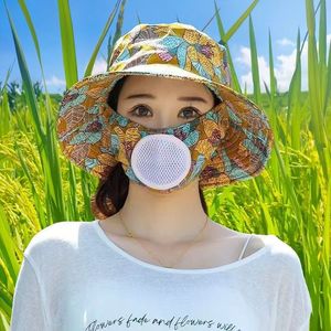 Chapeau de protection solaire pour femmes, à large bord, UPF 50, respirant, pour le travail agricole, la cueillette du thé, les activités de plein air - Product Image 1