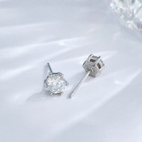 Boucles d'oreilles clous en argent sterling 925 avec diamants de laboratoire HPHT à dos plat – Boucles d'oreilles clous tendance
