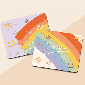 Tapis de souris créatif avec motif de sourire arc-en-ciel, antidérapant, pour claviers d'ordinateurs portables - Product Image 1