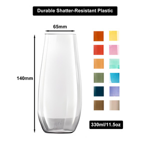 Flûtes à <span class=keywords><strong>champagne</strong></span> en plastique réutilisables, incassables, sans pied, en copolyester <span class=keywords><strong>de</strong></span> qualité supérieure, OEM ODM - Product Image 6