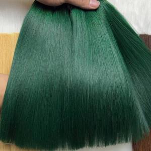 Paquetes de Cabello Humano 100% Natural con Cutícula Alineada, Liso Extremo, Todos los Colores, Color Verde, Doble Trama, Grado Superior, Cabello Virgen Vietnamita - Product Image 2