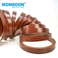 Bande de chant en PVC écologique MONSOON 0,3-3 mm, grain de bois/couleur unie, résistante à l'eau, flexible, pour armoire