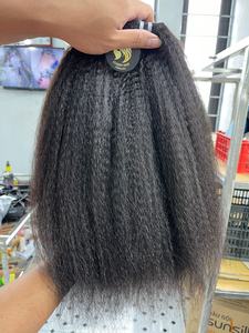 100% paquets de tissage de cheveux raides crépus vietnamiens non traités pas d'enchevêtrement/pas de perte de couleur noire - Product Image 5