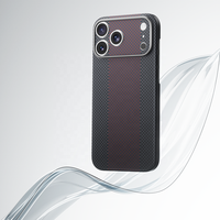 Coque de téléphone JOYPORODO V-K01 ultra-fine antichoc en fibre d'aramide pour iPhone 17 16 15 Pro Max, coque tendance en fibre de carbone incassable