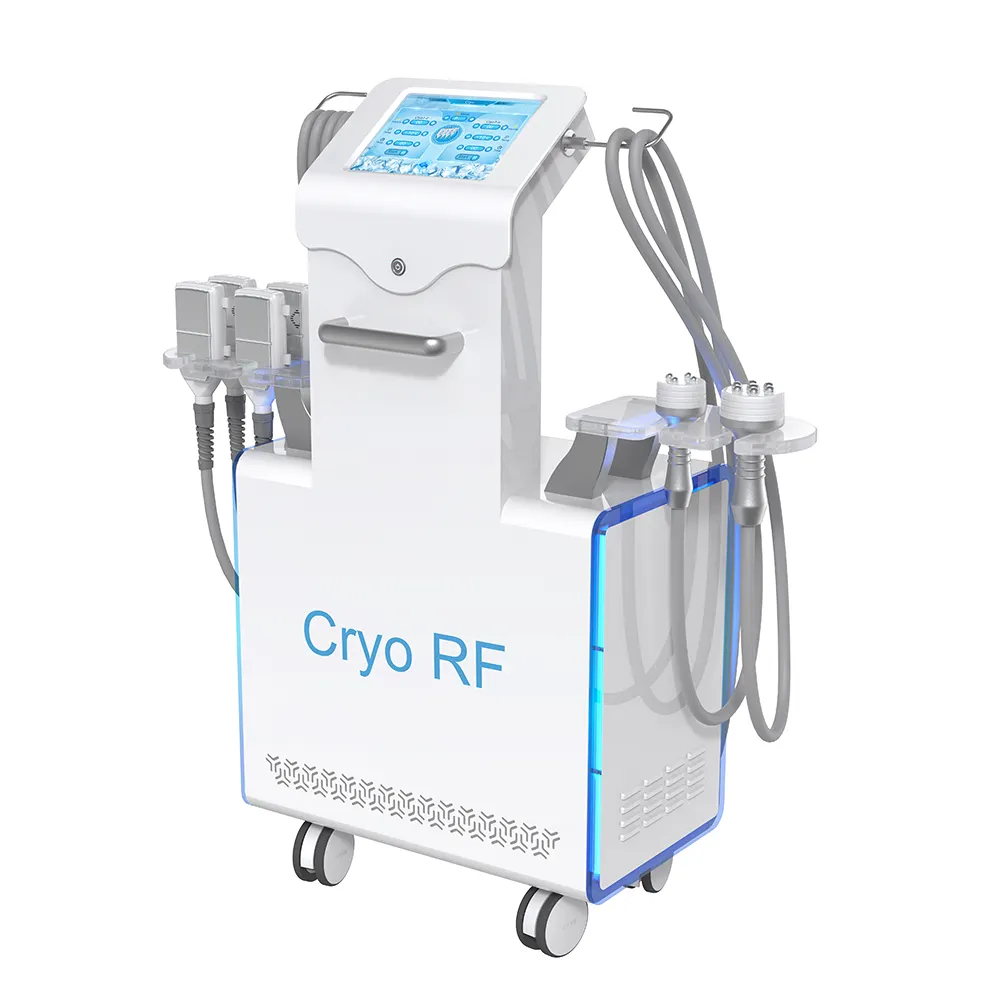 Máquina de adelgazamiento de Cryo RF, terapia de refrigeración por radiofrecuencia, estiramiento de la piel EMS, 2023