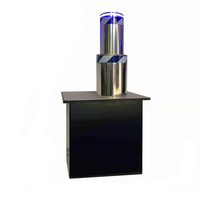 Poteaux de sécurité télescopiques automatiques en acier inoxydable 304 Zhike ZK-03, robustes, diamètre 219 mm