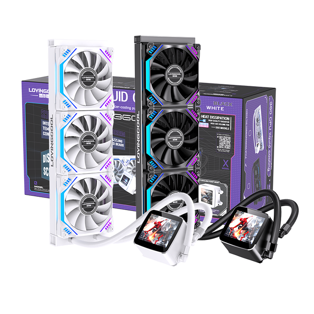 LOVINGCOOL New Style Video Display Pump Head Integrated 360mm CPU Liquid Cooler Gaming PC Processor Water Cooling Fans for AM5