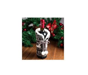 Fundas Navideñas Tejidas para Botellas de Vino, Bolsa para Botellas de Champán con Diseño de Santa Claus, Decoraciones Rojas para la Mesa de Navidad - Product Image 4