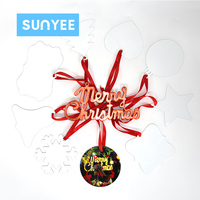 Sunyee Aluminium Sublimations-Blanko-Weihnachtsanhänger Doppelseitig Herzform Großhandel