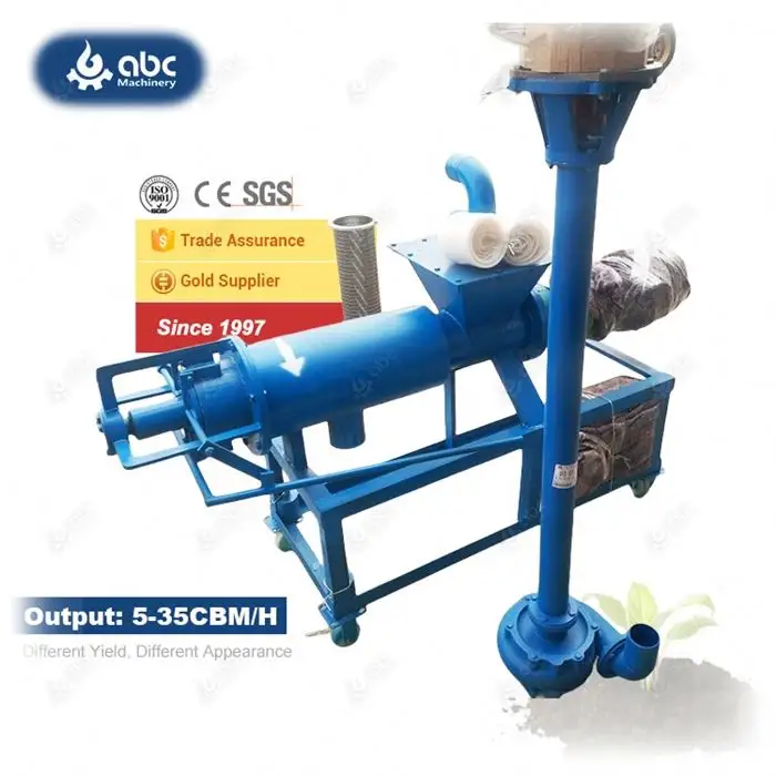 Tối ưu hóa cao nhỏ vít Báo Chí phân bò Phân bùn tự động phân bò động vật phân dewatering máy để Khô gà