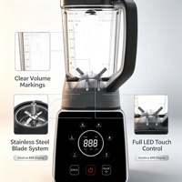 Blender ABS commercial 2L de fabrication allemande pour usage domestique et hôtelier, prise britannique, mixeur électrique pour smoothies