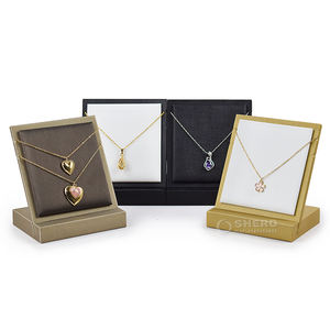 Plateau de présentation de bijoux en cuir PU de luxe, support pour bagues, boucles d'oreilles, colliers, pendentifs, organisateur de rangement pour bijouterie - Product Image 4