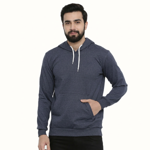 High Quality Men's Hoodies Custom Logo Printed Blank Cotton <b>Polyester</b> <b>Hoodie</b> Slim Fit Solid Color Sweatshirt With Hood Men - Product Image 1