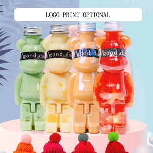 كوب للمشروبات الجاهزة على شكل دب صغير لطيف أكواب بلاستيكية شفافة يمكن التخلص منها بلاستيك صلب - Product Image 2