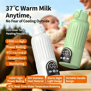 Chauffe-biberon <span class=keywords><strong>sans</strong></span> <span class=keywords><strong>fil</strong></span>, tasse à température constante portable, petit chauffe-lait électrique et bouilloire à eau. - Product Image 5
