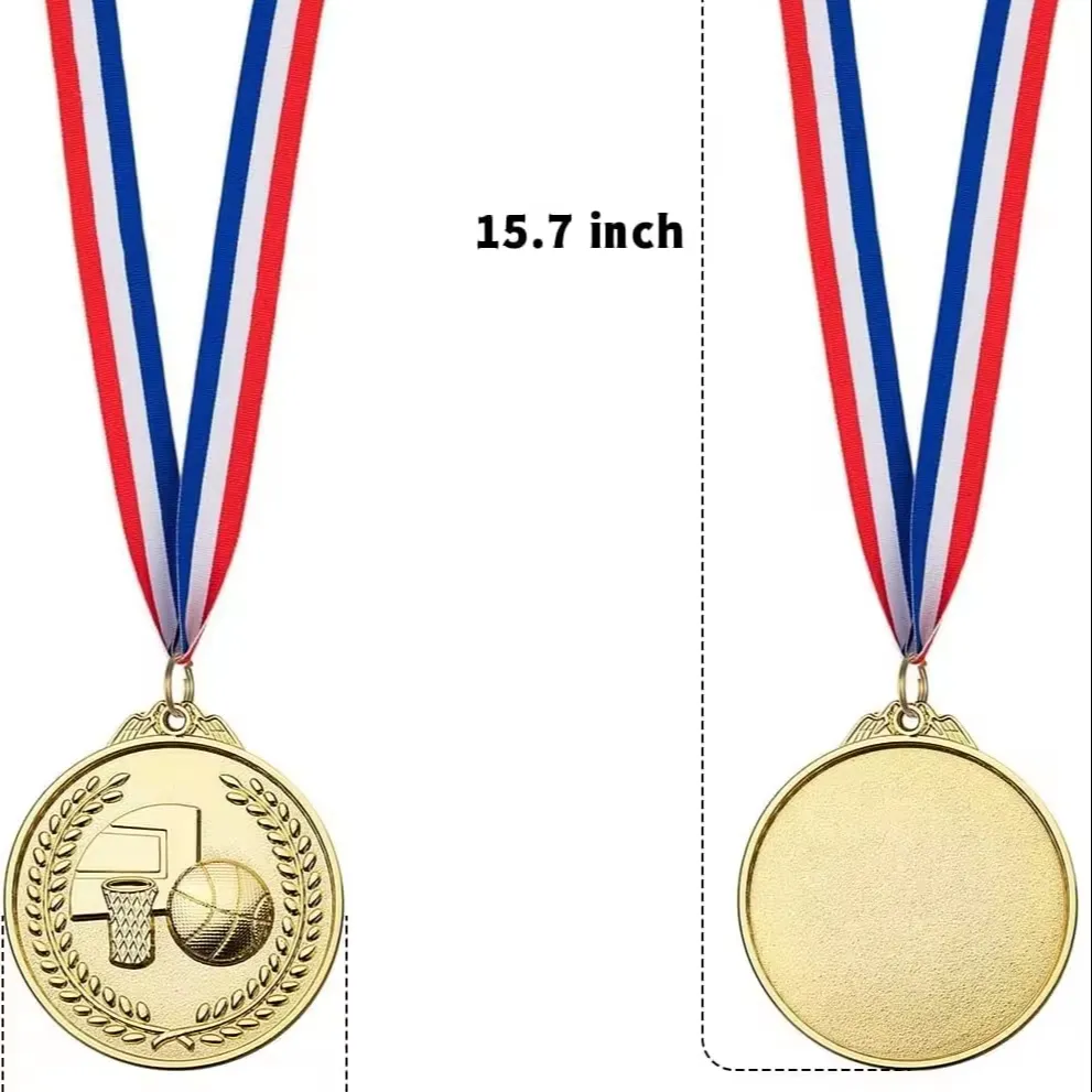 Individuelles Metalllogo Sportlauf-Marathon-Medaille als Souvenir 3D-Gold-Silber-Trophäen Medaillen-Platten