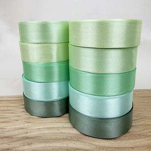 <span class=keywords><strong>Cinta</strong></span> de Satén de Poliéster Ecológica y Duradera en Rollo de Varias Anchas para Envolver Regalos de Boda, San Valentín, Navidad y para Revelación del Sexo del Bebé - Product Image 1