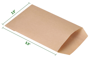 내추럴 미니 브라운 종이 봉투 3.5 X 5.5 인치 - Product Image 2