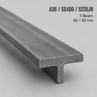 Poutre en T A36 60 x 60 mm en acier pour la construction