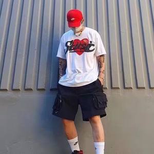 Camiseta de manga corta <span class=keywords><strong>CPFM</strong></span> X Kanye West High-Street, estampado de corazón y letras en espuma, camiseta moderna para parejas - Product Image 2