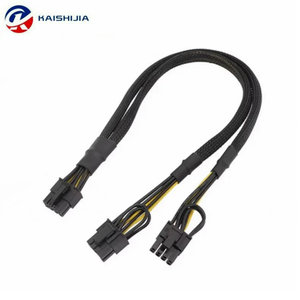 Câble adaptateur d'alimentation 60 cm GPU PCIE 8 broches vers double 8 (6+2) broches pour carte graphique de serveur Dell <span class=keywords><strong>T3600</strong></span> T5810 T5820 T7600 T7810 - Product Image 1