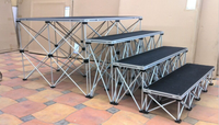 Vente chaude, estrade portable en aluminium pour extérieur avec pieds pliants pour mariage, événement, concert, chœur