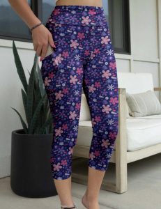 Leggings de Yoga Personalizados Meiyang, Pantalones de Yoga de Cintura Alta para <span class=keywords><strong>Mujer</strong></span>, Leggings Florales con Bolsillos, Ropa al por Mayor para <span class=keywords><strong>Mujer</strong></span> - Product Image 1