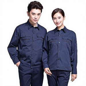 Ensemble <span class=keywords><strong>de</strong></span> vêtements <span class=keywords><strong>de</strong></span> travail en coton à manches longues pour le printemps/l'automne, uniformes d'usine unisexes, vêtements <span class=keywords><strong>de</strong></span> protection du travail, vêtements <span class=keywords><strong>de</strong></span> construction routière - Product Image 1