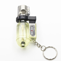 Briquet torche de soudage compact haute performance, coupe-vent, design métal-plastique, créatif, à jet direct, rechargeable au butane