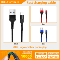 Cable de Datos USB C de Aleación de Aluminio Trenzado Premium de Alta Calidad en Oferta, Transferencia de Datos de Alta Velocidad, Carga Rápida de 3A para Computadora