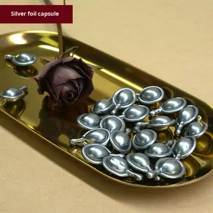 Vegan <span class=keywords><strong>EGF</strong></span> Collageen Zilverfolie Tijdcapsule Gezichtsbehandeling voor Hydraterende, Vochtinbrengende, Rimpelverminderende, Verstevigende en Porieverkleinerende werking - Product Image 1