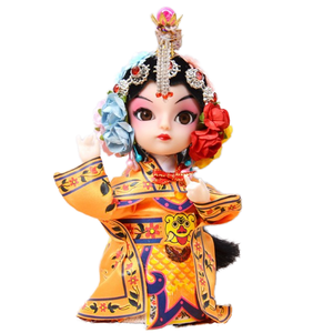 Regalo de marea Nacional 5 pulgadas versión <span class=keywords><strong>Q</strong></span> Ópera China muñeca de seda resina de dibujos animados decoración del hogar ornamento pequeño regalo - Product Image 1