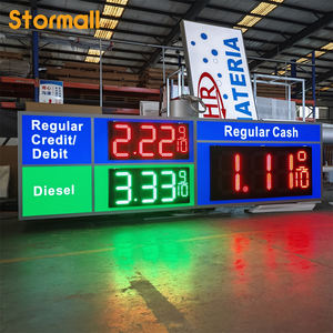 Signalisation numérique LED extérieure personnalisée Stormall pour stations-service avec indice de protection IP65, montage sur pylône, couleur personnalisable - Product Image 2