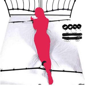 Cinghie e Manette per Letto, Giocattoli SM per <span class=keywords><strong>Donne</strong></span>, Set Bondage per Materasso Queen Size, Giochi per Adulti in Camera da Letto - Product Image 5