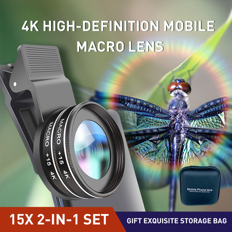 AT-PML-050 Fisheye Lenses Kit Smartphone Wide Angle Macro Lens Mobile Phone  Camera