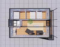 Maison conteneur préfabriquée extensible et portable de 40 pieds avec 2 à 5 chambres et salle de bain