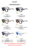 Gafas de Sol Partagas al por Mayor, Diseño de Moda, Logotipo Personalizado, Cuadradas, Fotocromáticas, Protección UV400, para Hombre