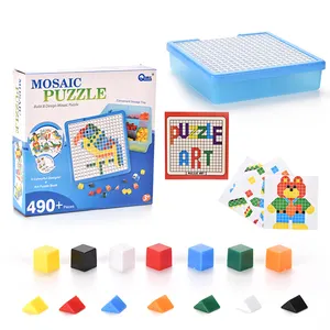 子供の日ギフトモザイクパズルおもちゃ490pcs子供のための良質のM7a屋内パズルゲーム