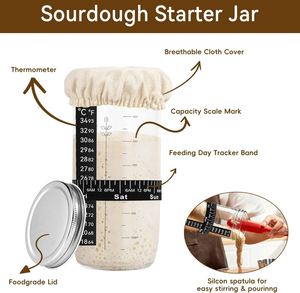 Sourdough Bread Baking Supplies Starter <b>Kit</b> Rattan Proofing Baskets 9-10 Inch Easy Cleaning Eco-Friendly Oven Safe Dishwasher - Product Image 4