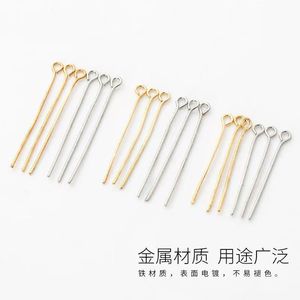 Nine Character <b>Needle</b> Iron Plated Gold Silver Jewelry Accessories For <b>Beading</b> Crafts Bracelets Necklaces Phone Chains - Product Image 1