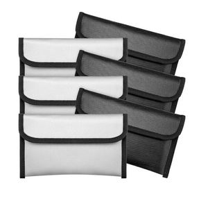 Small Water and Fire Resistant Zipper Pouch Fireproof <b>Document</b> <b>Bag</b> for Cash Passbook Bank Card and Money Filing Products - Product Image 2