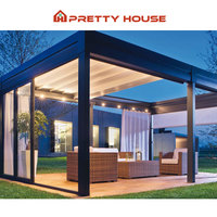 Pergolas et gazebos d'extérieur en aluminium bioclimatique pour toit à persiennes modernes et manuelles motorisées toutes saisons