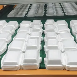 बायोडिग्रेडेबल डिस्पोजेबल टेकअवे प्लास्टिक पॉलीस्टाइनिन फोम फास्ट फूड कंटेनर बॉक्स थर्मोफॉर्मिंग मोल्डिंग बनाने की मशीनरी