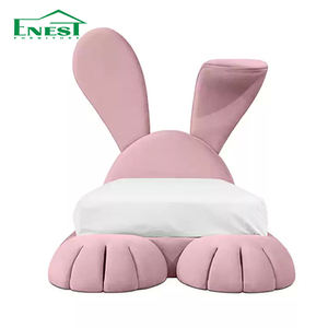 Letto Moderno per Bambini a Forma di Coniglio, Misura Queen, in Tessuto, Letto Principessa in Pelle, Set di Mobili per Camera da Letto - Product Image 2