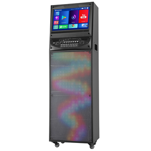Công suất cao kép 10 inch máy karaoke màn hình Wifi Loa KTV Hệ thống loa thông minh Lyric hiển thị nhảy múa ánh sáng rạp hát tại nhà - Product Image 4